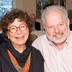 Susan and Sig Anderman at a lunch at the Jewish Home