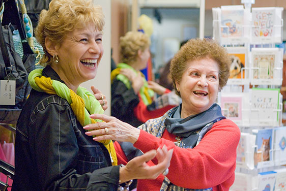 shopping for a scarf